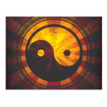 Vintager Yin Yang Symbol-Druck Postkarten