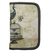 Vintager Zeit-Pfau Mappen