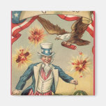 Vintages 4. von Juli-Grüßen, Uncle Sam Feuerwerke Magnete