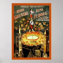 Vintages Aerialists ~ Werbungs-Plakat