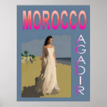 Vintages Agadir Plakatdruck