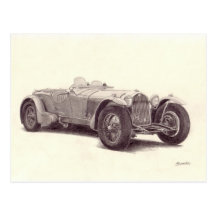 Vintages Auto: Alpharomeo 8C Postkarten