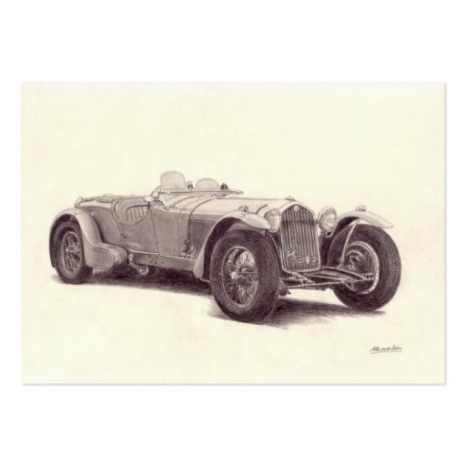 Vintages Auto: Alpharomeo 8C Visitenkartenvorlagen