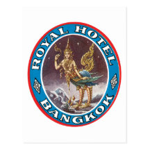 Vintages Bangkok Thailand Postkarten