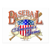 Vintages Baseball USA-Schild Postkarten