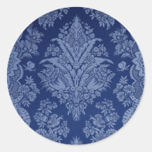 Vintages Blumen in den Schatten des Blaus Sticker