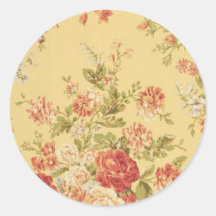 Vintages Blumen Runde Sticker