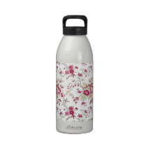 Vintages Blumen Wasserflasche