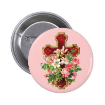 Vintages Blumenkreuz Anstecknadel