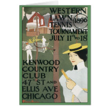 Vintages Chicago-Tennis-Plakat Karte