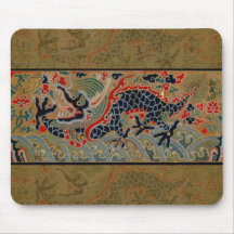 Vintages chinesisches Drache-Symbol der Stärke Mousepads