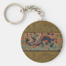 Vintages chinesisches Drache-Symbol der Stärke Schlüsselanhänger