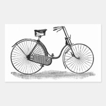 Vintages Damen-Fahrrad Aufkleber