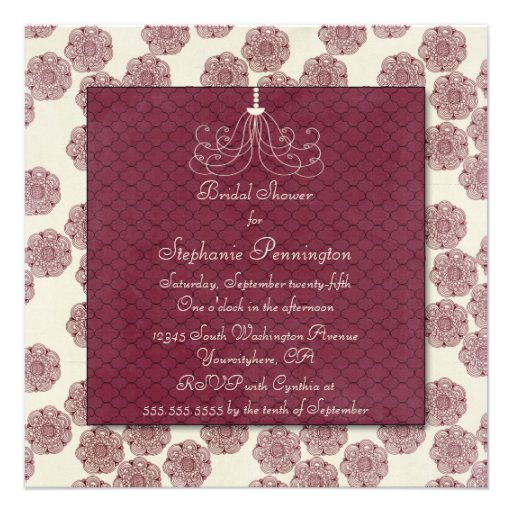 Vintages elegantes Chic-Brautparty-Party laden ein Individuelle Einladungskarten