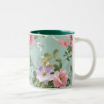 Vintages elegantes rosarotes Rosen-Muster Tasse