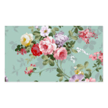 Vintages elegantes rosarotes Rosen-Muster Visitenkarten Vorlagen
