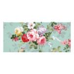 Vintages elegantes rosarotes Rosen-Muster Bedruckte Werbekarte