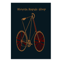 Vintages Fahrrad-alte Schulblaues Rot-Fahrrad Visitenkarten Vorlage