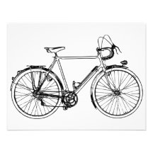 Vintages Fahrrad Individuelle Einladungskarte