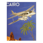 Vintages Flugzeug Reise-Plakat-Kairos Ägypten Afri Postkarten