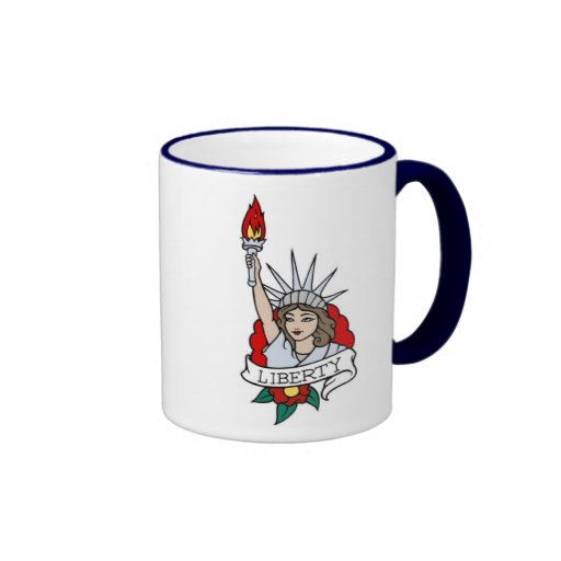 Vintages Freiheitsstatue Tätowierung Kaffee Tassen