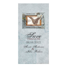 Vintages Gänseblümchen barnwood Land Save the Date Individuelle Foto Karte