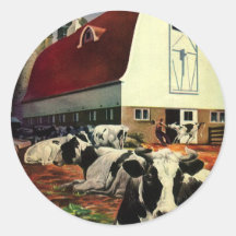 Vintages Geschäft, Milch-Kühe der Molkerei-w Holst Aufkleber