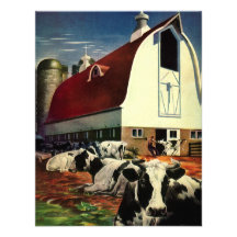 Vintages Geschäft, Milch-Kühe der Molkerei-w Holst Individuelle Einladungskarte