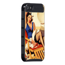 Vintages Gil Elvgren Kreuzfahrt-Schiffpinup-Mädche iPhone 5 Etuis
