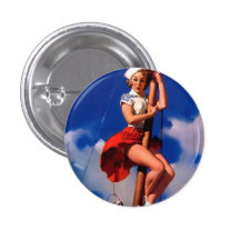 Vintages Gil Elvgren Segel-Boot, das Pin HERAUF Mä Buttons