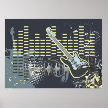 Vintages Gitarren-Musik-Plakat