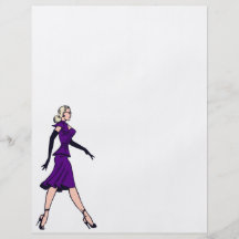 Vintages Glamour-MädchenRetro blonde Pinup-Büro-Da Flyerbedruckung