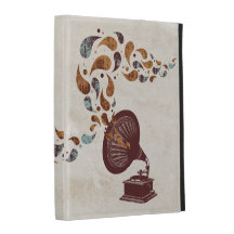 Vintages Grammophon iPad Folio