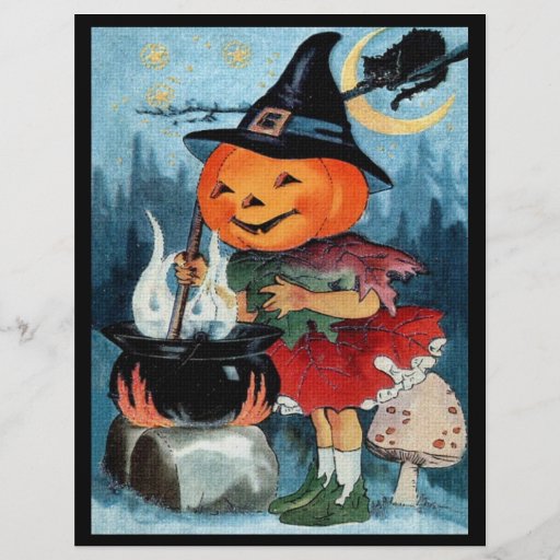 Vintages Halloween Bedruckte Flyer