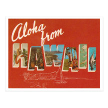 Vintages Hawaii Postkarte