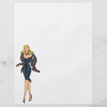 Vintages herrliches Glamour-MädchenRetro blonder P Individuelle Flyer