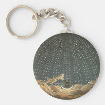 Vintages himmlisches, Astronomie, Königin der Nach Schlüsselanhänger
