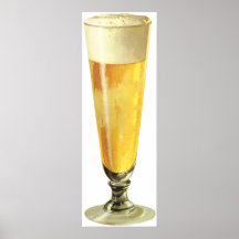 Vintages hohes Fassbier, alkoholisches Getränk Plakate