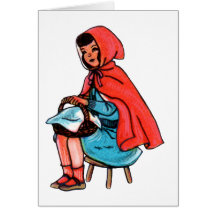 Vintages Hoodie-Mädchen Karte