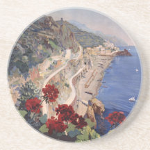 Vintages italienisches Reise-Plakat Amalfis Napoli Untersatz
