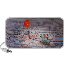 Vintages Karten-Gekritzel LONDONS Notebook Speaker