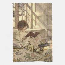 Vintages Kind, das ein Buch, Jessie Willcox Smith  Handtücher