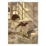 Vintages Kind, das ein Buch, Jessie Willcox Smith  Karten