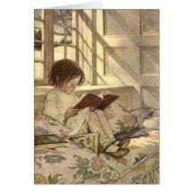 Vintages Kind, das ein Buch, Jessie Willcox Smith  Karten