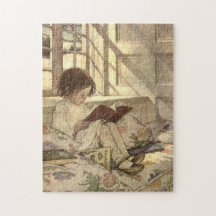 Vintages Kind, das ein Buch, Jessie Willcox Smith  Jigsaw Puzzle