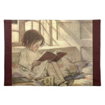 Vintages Kind, das ein Buch, Jessie Willcox Smith  Tisch Set