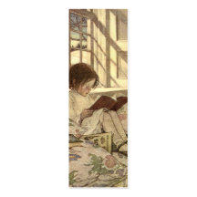 Vintages Kind, das ein Buch, Jessie Willcox Smith  Visitenkarten Vorlagen