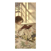 Vintages Kind, das ein Buch, Jessie Willcox Smith  Karten Druck