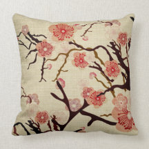 Vintages Kirschblüten-Baum Amerikaner MoJo Kissen