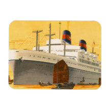 Vintages Kreuzfahrt-Schiff zum Orient mit Kram-Boo Magnete